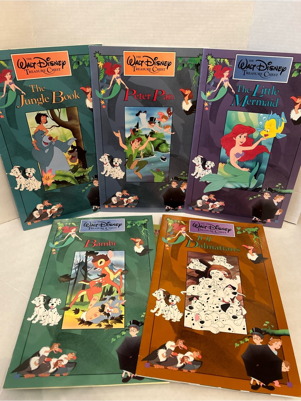 Walt Disney Treasure Chest book Box Set of 5 vintage